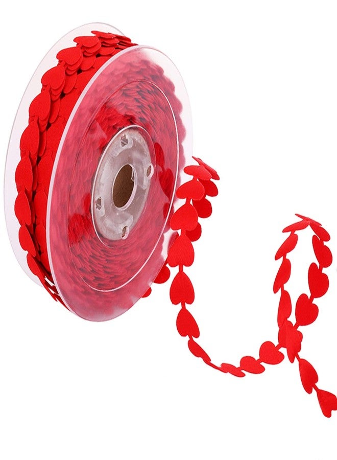 Aflyu Valentine's Day Heart Ribbon Fabric Gift Wrapping Ribbon for Valentine's Day, Wedding Decoration, 21.8 Yards - Image 1
